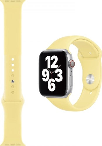 WiWu One Color Sport Band Watchband For Apple Watch - Light Lemon Yellow - سير ساعة ابل