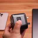 Porodo Universal Travel Charger - شاحن حائط دولي - لجميع دول العالم - منفذين للشحن الذكي والسريع - كفالة 24 شهر