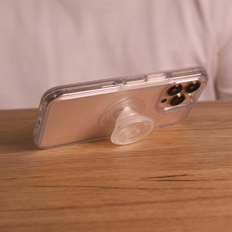 Otterbox Otter+Pop Symmetry Clear Case - Clear - كفر حماية عالية مع مسكة دائرية بوب سوكت - اوتربوكس - شفاف
