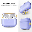 Ahastyle Transparent TPU Case - Apple AirPods Pro 2/3 - Purple - كفر حماية مع ستراب - سماعة ابل ايربودز برو3/2