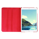 iPad Leather Case with 360 Degree Rotating Stand - iPad mini 6 - 2021 - Red - كفر حماية ايباد مع ستاند