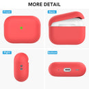 Ahastyle Silicone Case With Strap - Apple AirPods Pro 2/3 - Red - كفر حماية مع ستراب - سماعة ابل ايربودز برو 3/2