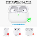 Ahastyle Silicone Case With Strap - Apple AirPods Pro 2/3 - White - كفر حماية مع ستراب - سماعة ابل ايربودز برو 3/2