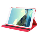 iPad Leather Case with 360 Degree Rotating Stand - iPad mini 6 - 2021 - Red - كفر حماية ايباد مع ستاند