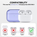 Ahastyle Transparent TPU Case - Apple AirPods Pro 2/3 - Purple - كفر حماية مع ستراب - سماعة ابل ايربودز برو3/2