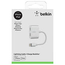 Belkin Lightning Audio + Charge Rockstar - وصلة للشحن والسماعة بنفس الوقت - لجميع اجهزة الايفون - بيلكن - كفالة 12 شهر