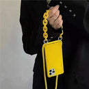 Yellow Candy Crossbody Lanyard Wallet Card Case - كفر مع خيط علاقة