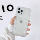 Clear Card Slot Phone Case - كفر شفاف مع مكان للبطاقات