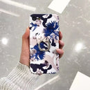 Pink Light Dark Blue Case with Ring - كفر مع مسكة خاتم