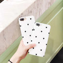 White Small Black Hearts Case