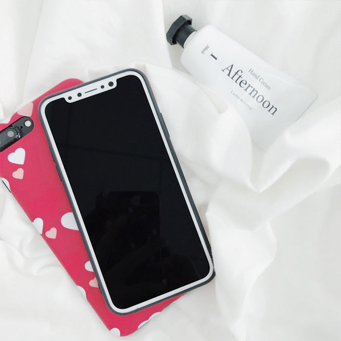 Small and Big White Red Hearts Case