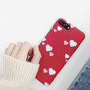 Small and Big White Red Hearts Case