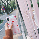 Pink Red Square Hearts Case