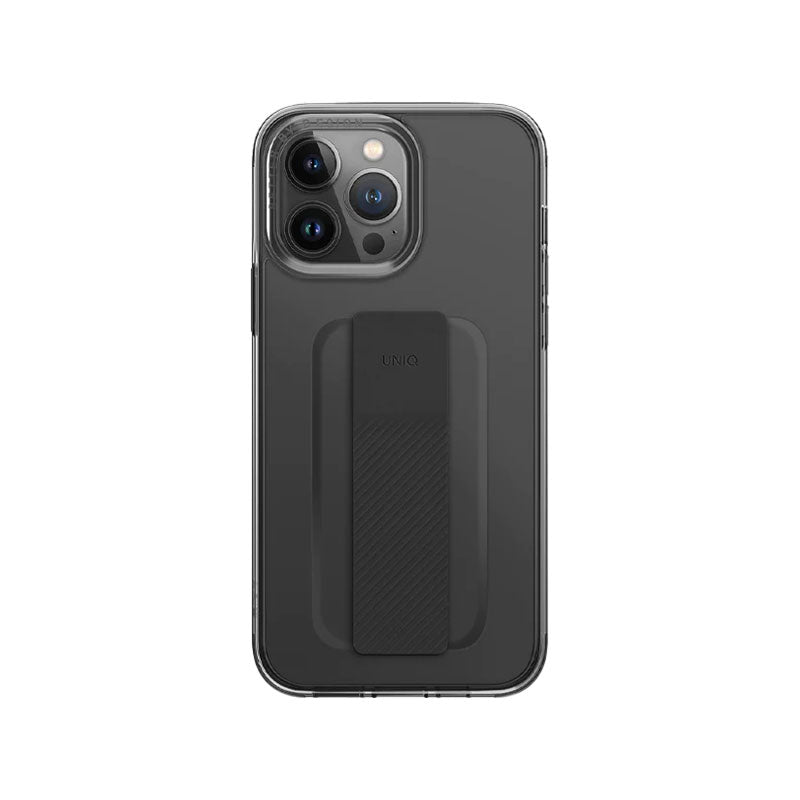 Uniq Hybrid Heldro Mount Series - Vapour Smoke -iPhone 14/14 Plus/14 Pro/14 Pro MAX - كفر حماية عالية مع مغناطيس للسيارة ومسكة شريطة وخيط علاقة - يونيك