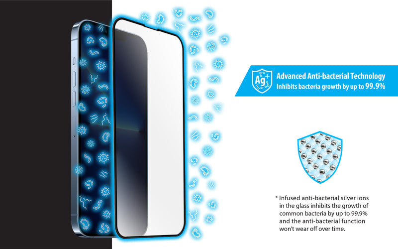 Torrii BODYGLASS Screen Protector Anti-bacterial Coating for iPhone 16 Series - Full Coverage Black - Clear - حماية شاشة شفافة لجميع اطراف الجهاز - توري - مقاومة للخدش والبكتيريا