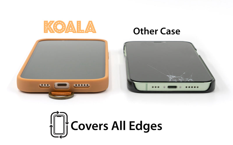 Torrii KOALA Case for - Black - كفر حماية عالية مع محفظة للبطاقات وخيط علاقة - توري