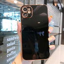 Black Plain Gold Electroplated Case