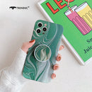 Marble Texture Matte Case with POP Grip - 4 - كفر مع مسكة دائرية