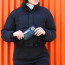 Dark Blue Leather Case with Grip, Card Slot and Stand - كفر جلد مع مسكة ومحفظة للبطاقات وستاند جانبي