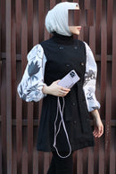 Purple Case with Card Wallet and Strap Lanyard - كفر جلد مع محفظة للبطاقات وخيط علاقة