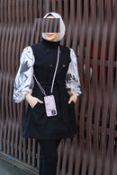 Purple Case with Card Wallet and Strap Lanyard - كفر جلد مع محفظة للبطاقات وخيط علاقة