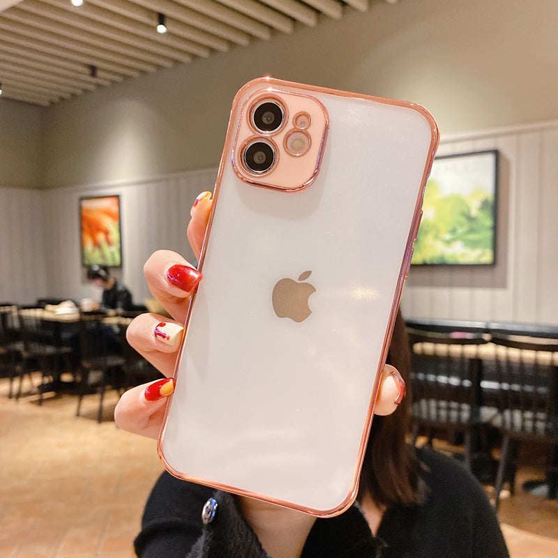 Pink Frame Case with Camera Lens Protection