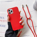 Red Lanyard Crossbody Phone Case  - كفر مع خيط علاقة
