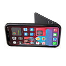 Black Leather Case with Wallet Card Slot - كفر جلد مع محفظة للبطاقات والنقود