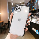 Black Solid Clear Soft Shockproof Phone Case