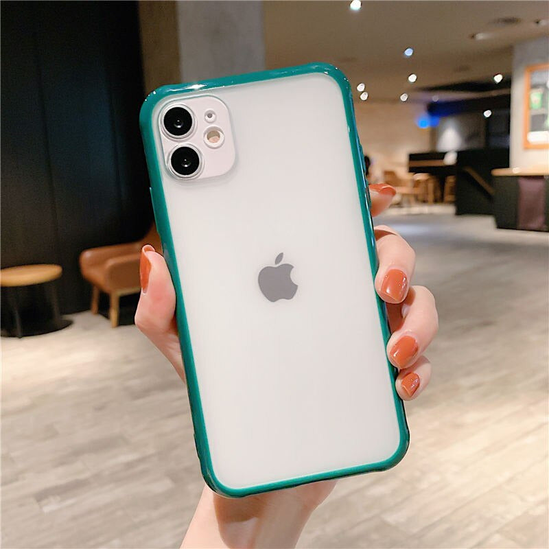 Green Matte Bumper Transparent Phone Case
