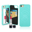 Case with Mirror and Wallet Card Slot - Tiffany - كفر مراية ومحفظة للبطاقات