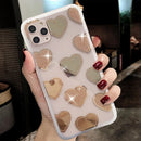 Gold Mirror Heart Case Love Symbol