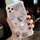 Silver Mirror Heart Case Love Symbol