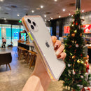 Orange and Green Button Clear Shockproof Case