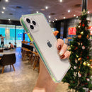 Green and Yellow Button Clear Shockproof Case