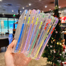 Orange and Green Button Clear Shockproof Case