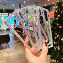 Orange and Green Button Clear Shockproof Case