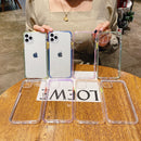 Orange and Green Button Clear Shockproof Case