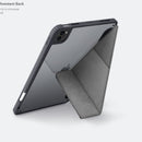 Uniq Moven Antimicrobial Case for iPad 7/8/9 - 10.2"/ 10.5" - Charcoal Gray [B] - كفر ايباد - يونيك - حماية عالية - أكثر من وضعيه للأستاند - مع مكان للقلم