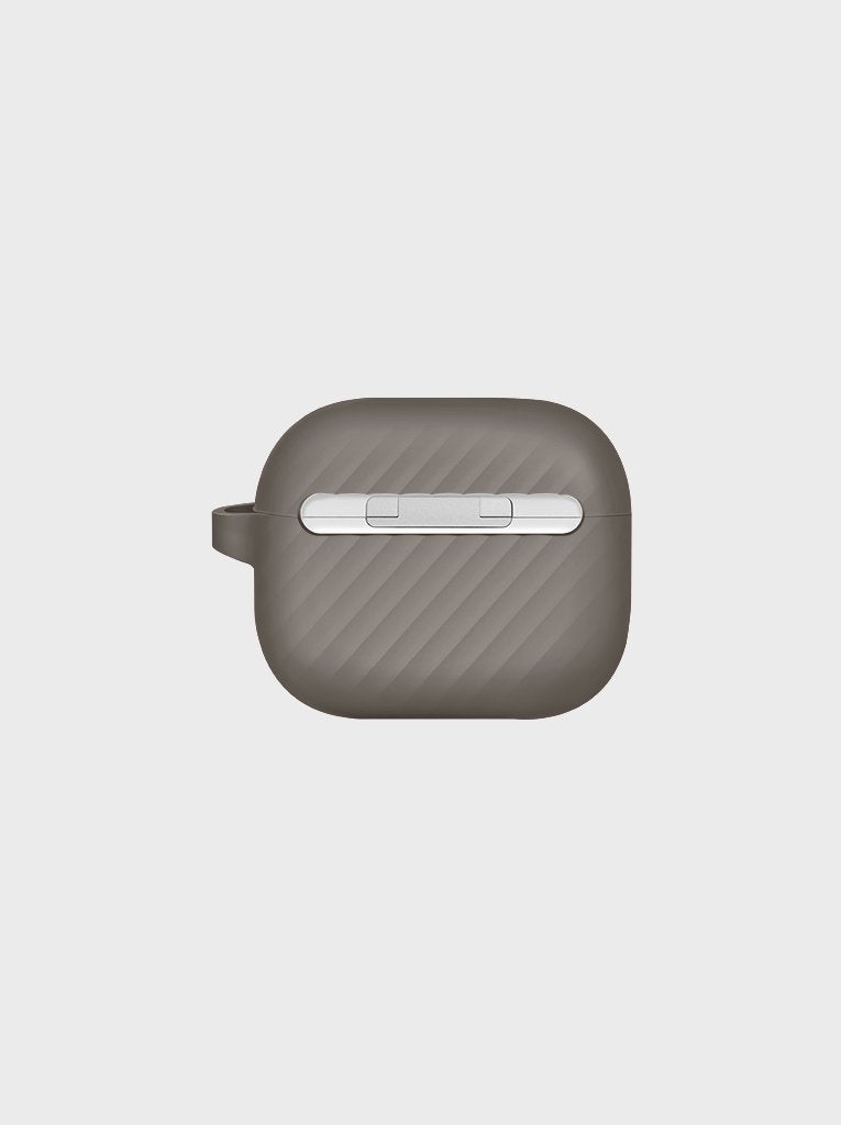 Uniq Vencer Silicone Hang Case - Airpods 3 - 2021 - DARK SAND (BEIGE) - كفر حماية - سماعة ابل ايربودز 3 - 2021 - مع ميدالية وخيط علاقة