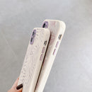 Off-White with Purple Many Leaf Flower Case