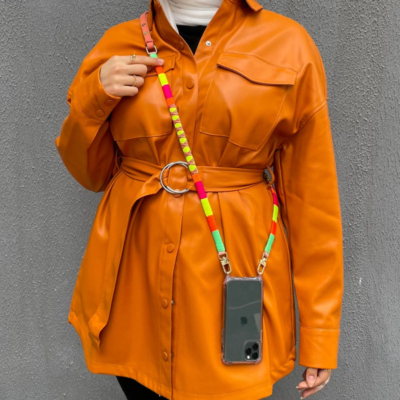 Happy-Nes - The Original Adjustable Phone Strap - Island Adjustable Strap - With or Without Case - خيط علاقة - صناعة يدوية تركية - يمكنكم اختيار مع كفر او بدون كفر فقط خيط علاقة