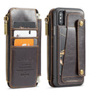 CaseMe 011 - Brown - كفر ومسكة ومحفظة للبطاقات والنقود