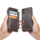 CaseMe 011 - Brown - كفر ومسكة ومحفظة للبطاقات والنقود