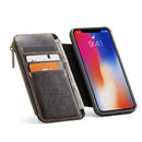 CaseMe 011 - Brown - كفر ومسكة ومحفظة للبطاقات والنقود