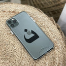 Clear Case with Arabic Alphabet Letter - كفر شفاف مع حرف من اختياركم - سيتم التواصل معكم لتحديد الحرف بعد الطلب