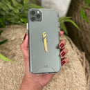 Clear Case with Arabic Alphabet Letter - كفر شفاف مع حرف من اختياركم - سيتم التواصل معكم لتحديد الحرف بعد الطلب