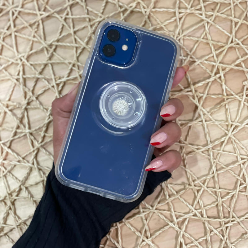 Otterbox Otter+Pop Symmetry Clear Case - Clear - كفر حماية عالية مع مسكة دائرية بوب سوكت - اوتربوكس - شفاف