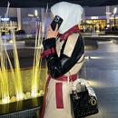 Black Wallet Leather Case with Mirror, Card Slot and Lanyard - كفر مع مراية ومكان للبطاقات وخيط علاقة