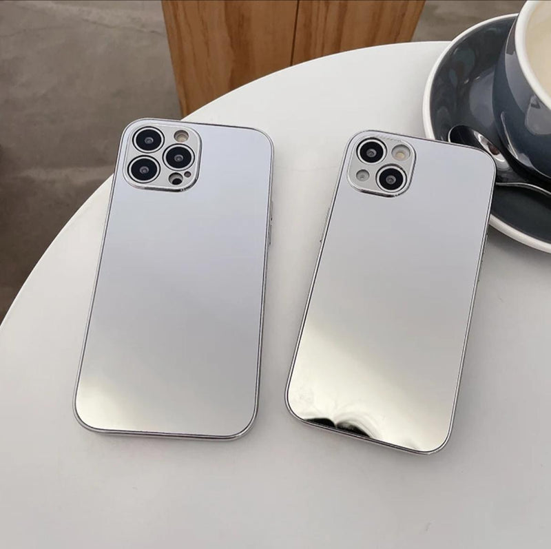 Mirror Phone Case - Silver - كفر مراية